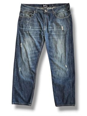 Y2K Refuel Classic Straight Leg Fit Jeans Pants Denim Size 44x33 EUC Blue C-3